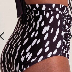 Shapermint Black and White Essentials High-Waisted  Bikini Bottom Size Small NWT